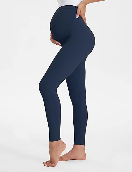 Maternity Workout Leggings (Navy Blue)