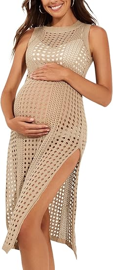 Maternity Crochet Swimsuit Cover Up