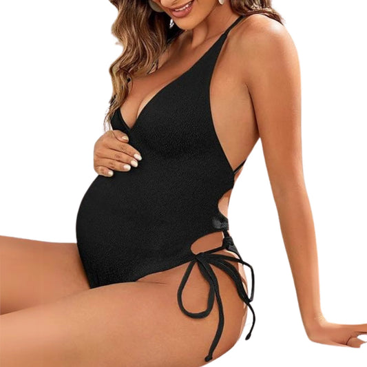 Maternity Backless One-Piece Swimsuit