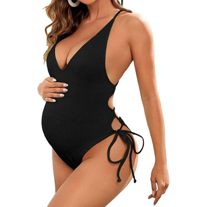 Maternity Backless One-Piece Swimsuit