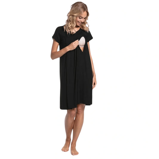Maternity & Nursing Short Sleeve Dress