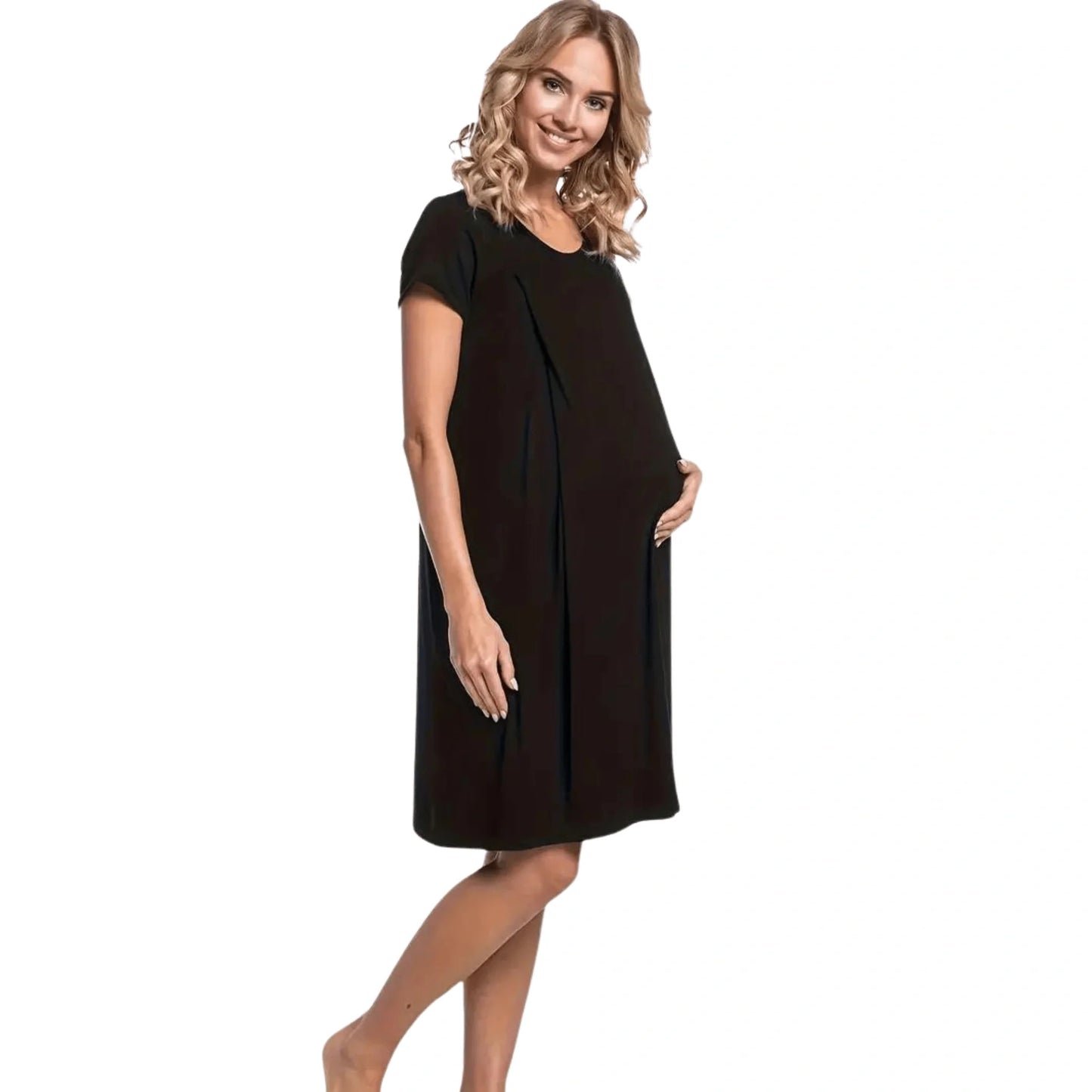 Maternity & Nursing Short Sleeve Dress