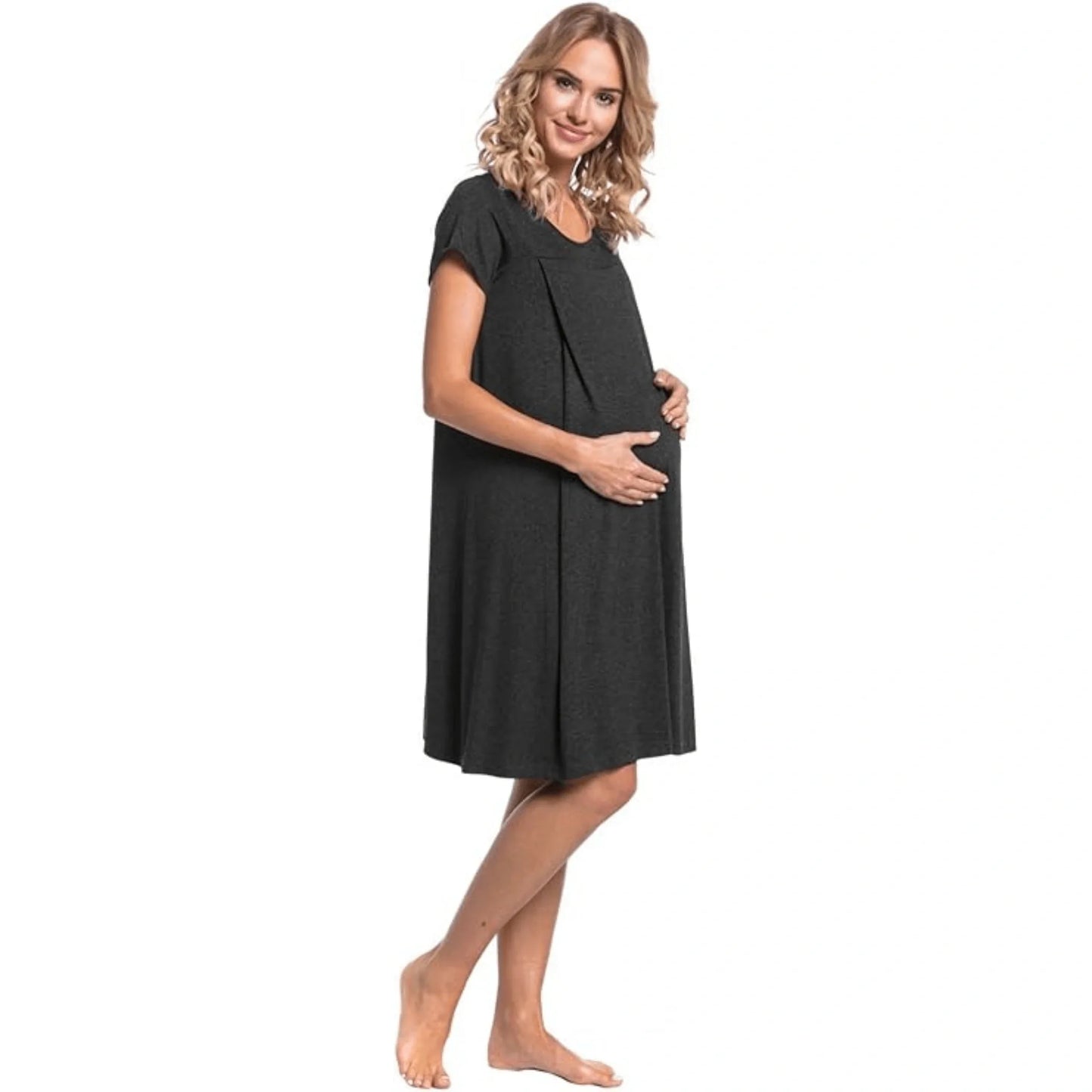 Maternity & Nursing Short Sleeve Dress