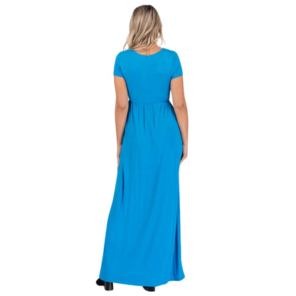 Maternity Short Sleeve Maxi Dress
