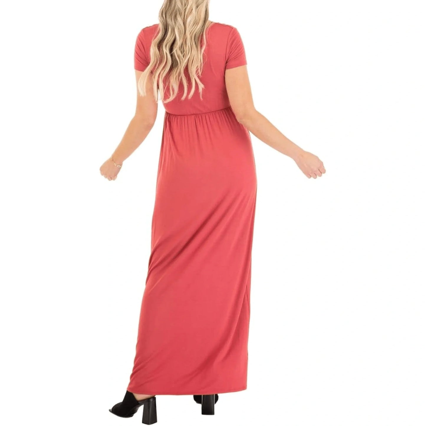 Maternity Short Sleeve Maxi Dress