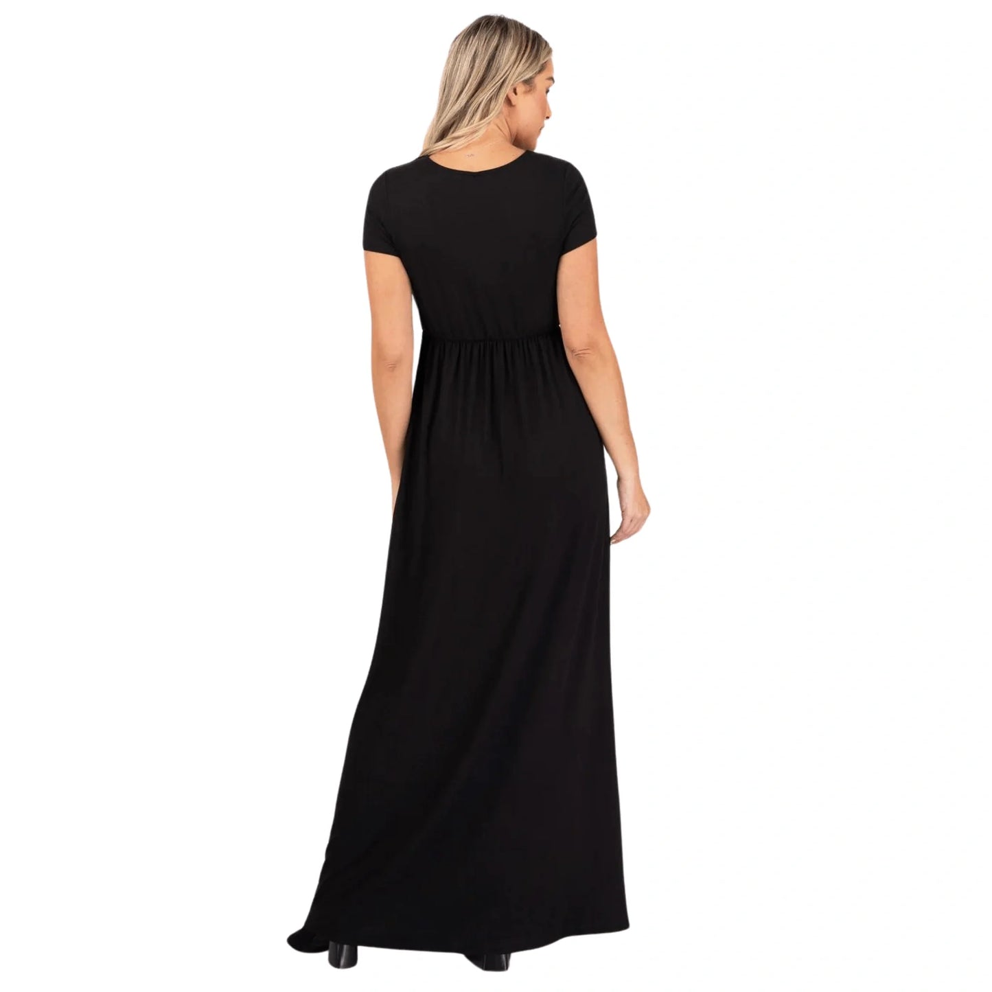 Maternity Short Sleeve Maxi Dress