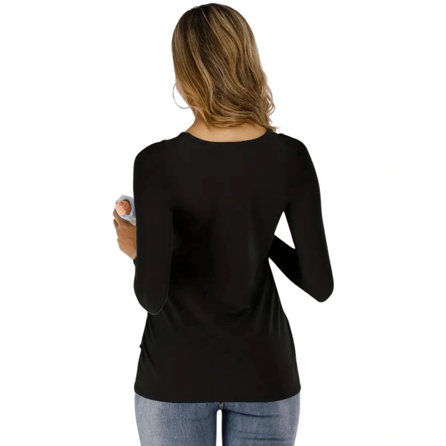 Mom Long Sleeve Kangaroo T-Shirt
