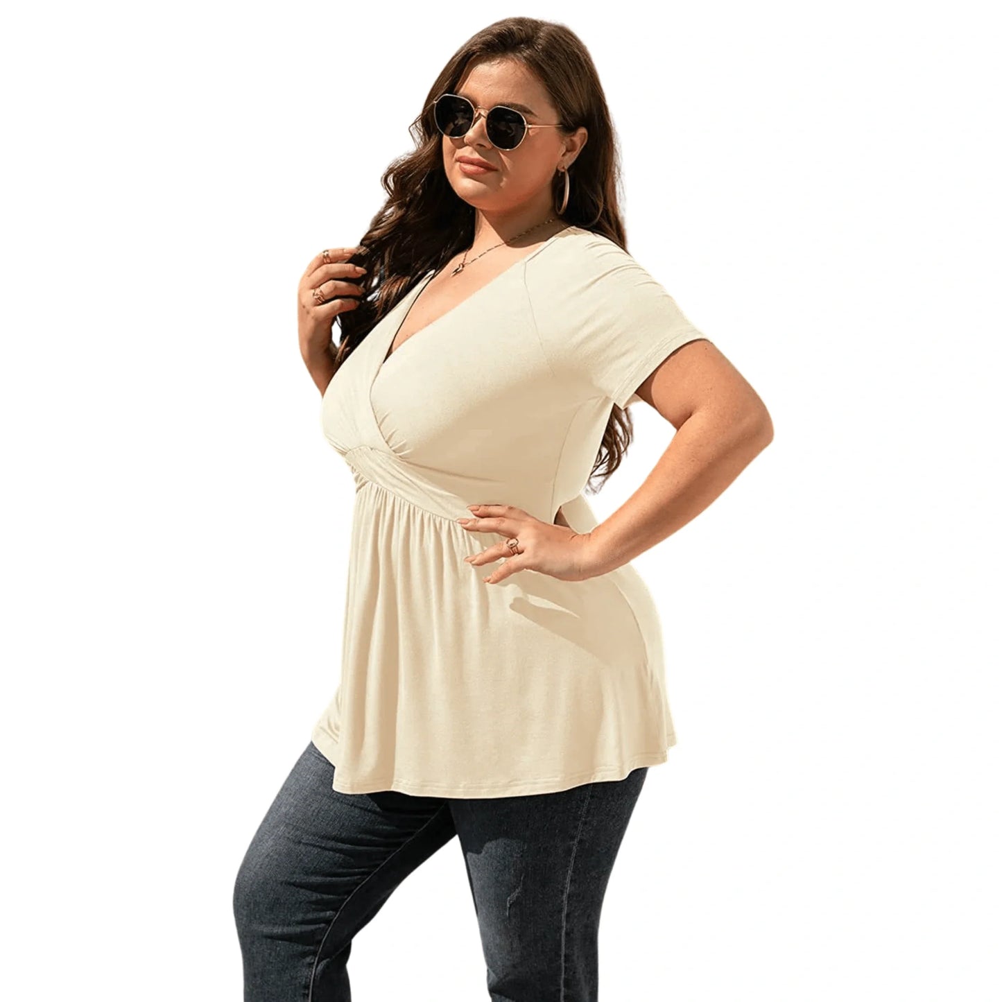 Plus Size V-Neck T-Shirt