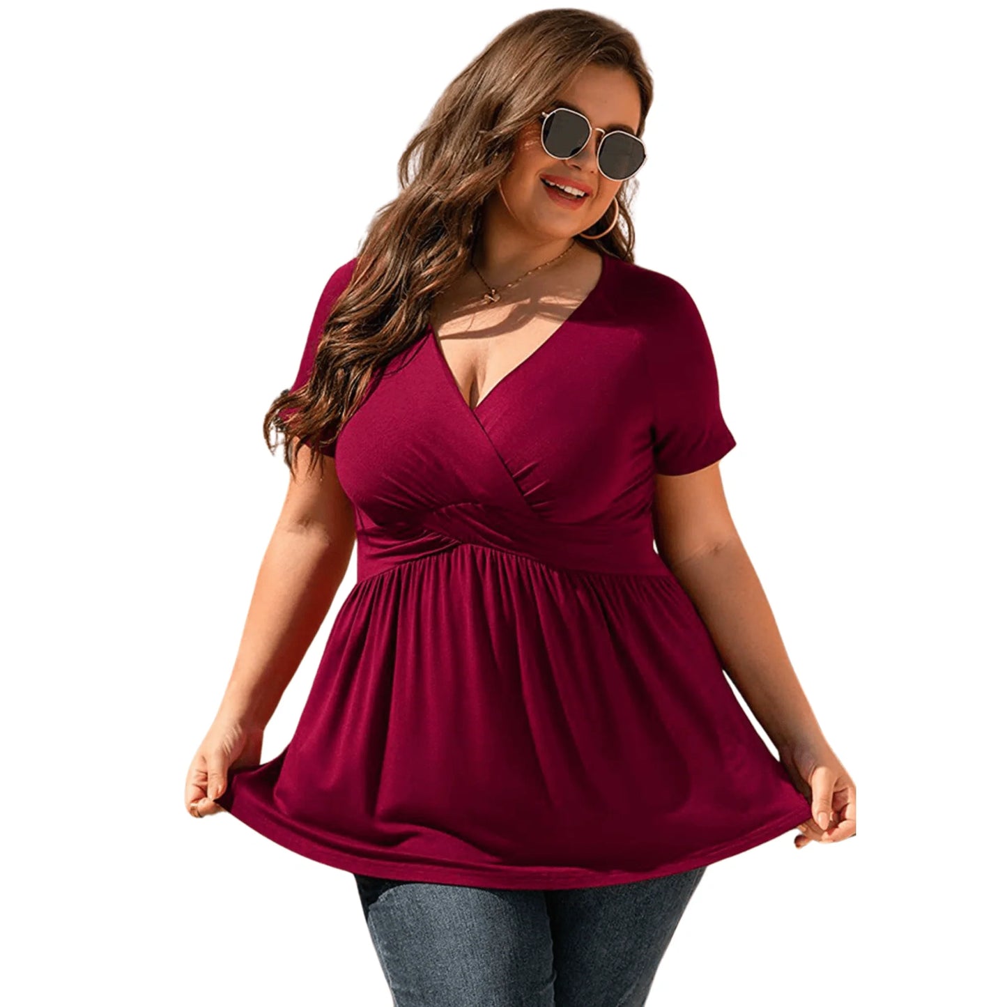 Plus Size V-Neck T-Shirt