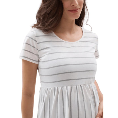 Striped Maternity Short Sleeve Top