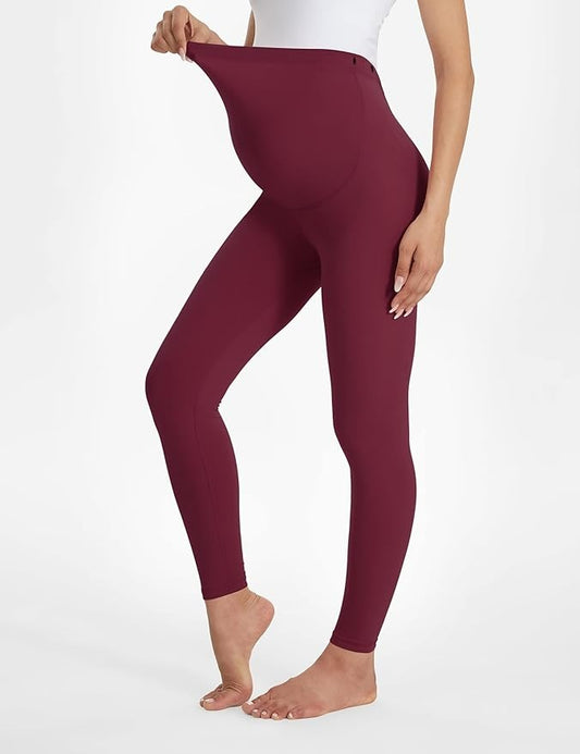 Maternity Workout Leggings (Burgundy)